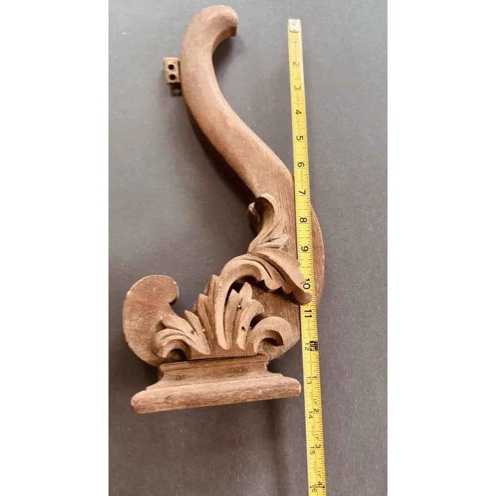 Antique Victorian Carved Oak Dresser Mirror Supports Standards Pair c1900